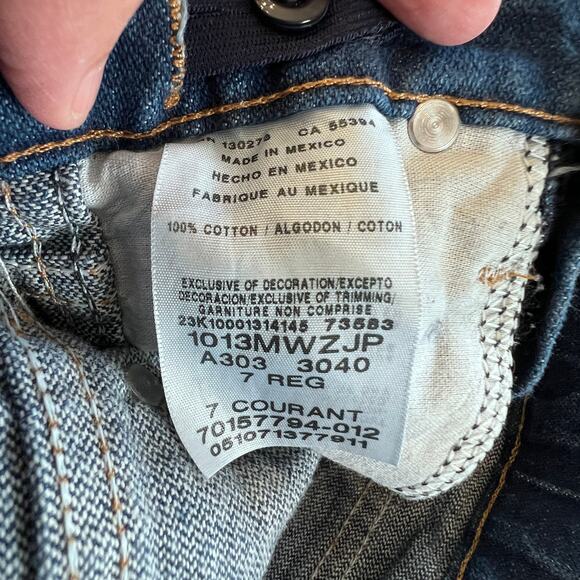 Wrangler Boys 7 REG Dark Wash Denim Jeans Classic Cowboy Cut - Picture 8 of 8